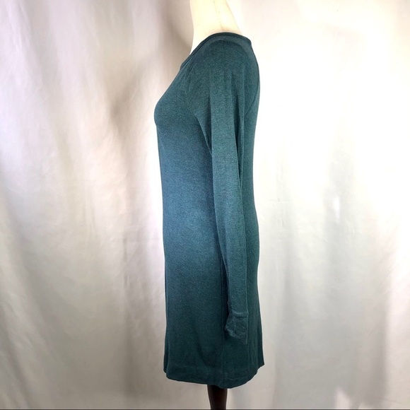 Lou & Grey super soft rayon t-shirt dress teal XS - Picture 4 of 8